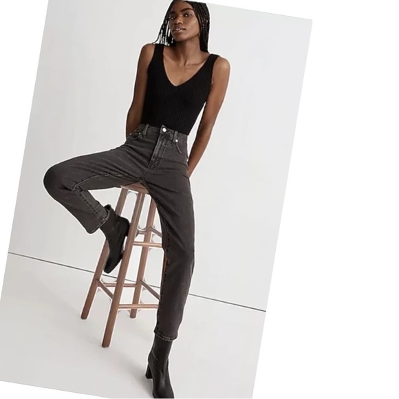 Madewell The Perfect Vintage Jeans Ankle Cropped Black Size 29P - Picture 1 of 8